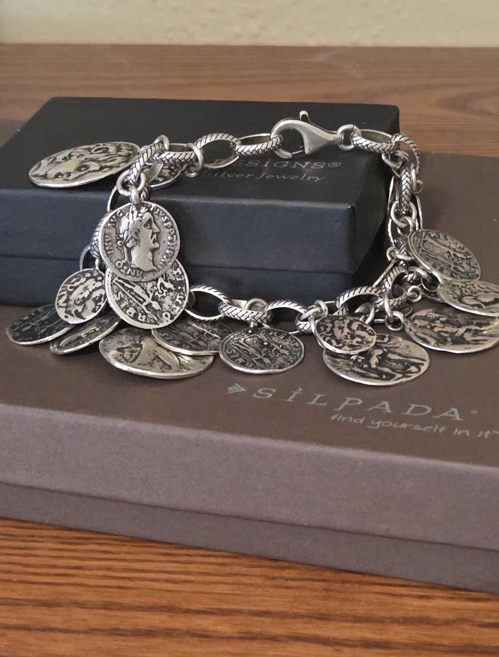 Silpada Sterling Silver Coin Bracelet - Picture 5 of 12